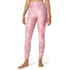 Beyond Yoga Spacedye Tie-Dye Midi Leggings Pink Swirl Size L